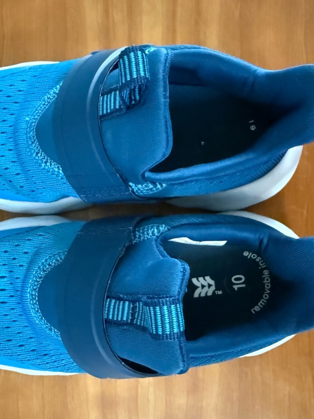all in motion Boys' Teal Blue Slip-On Sneakers